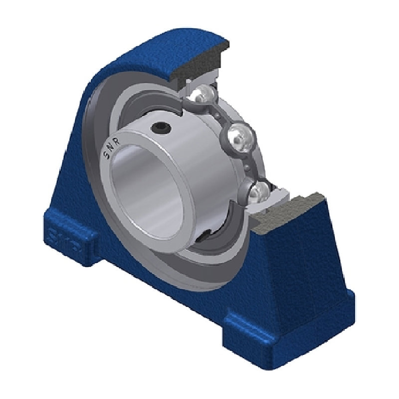 SNR USPAE201N Threaded Base Small Footprint Metric Pillow / Plummer Block Housing Supplied with 12mm Bore Insert - Allow 2-3 Days