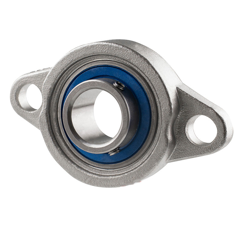SSKFL004 Corrosion Resistant 2 Bolt Oval Bearing with Stainless Grub Screw 20mm Insert