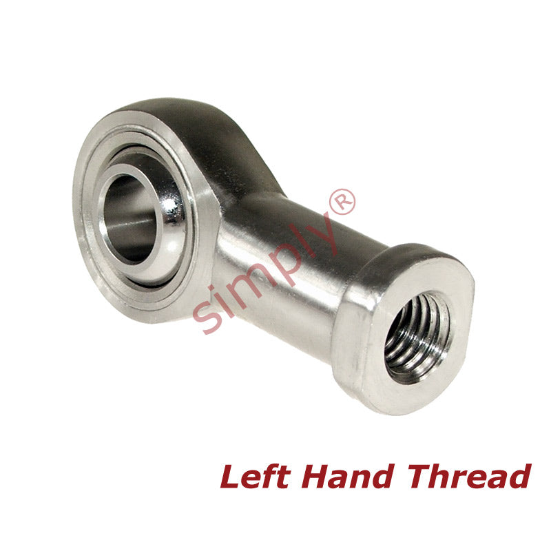Budget SSPHS16L Left Hand Stainless Steel / PTFE Lined Plain Female Rod End 16mm Bore M16x2 Thread