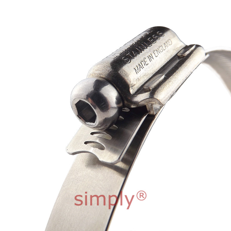 JCS TTK340 Stainless Steel Tamper Proof Hose Clip Adjustment Range 250-340mm Band Width 16mm