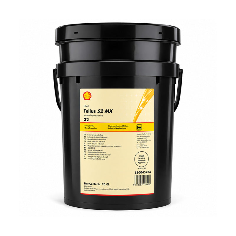 Shell TELLUS S2 MX 32 High Performance Hydraulic Oil 20 Ltr Drum