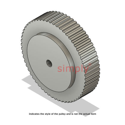 Aluminium Pilot Bore AT5 Timing Pulley 5mm Pitch 72 Tooth for 10mm Wide Belts
