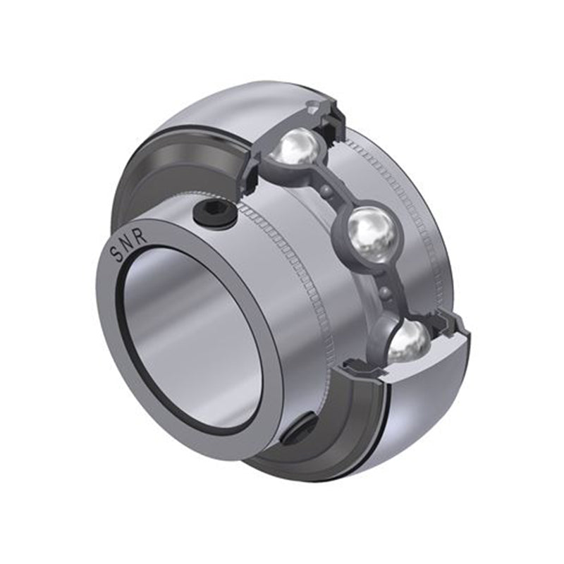 SNR UC212AGR Metric Full Width Spherical Outer Agricultural Bearing Insert 60mm Bore 110mm Outside Diameter with Grub Screws - Allow 2-3 Days
