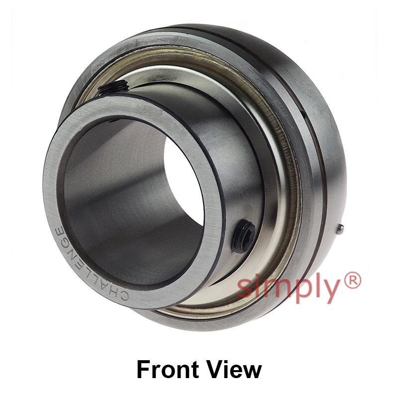 Challenge UC206-20 Imperial Insert with Grub Screws with 1-1/4 inch Bore 62mm Outside Dia and Triple Lip Seal Ideal for Agricultural and Outdoor Use