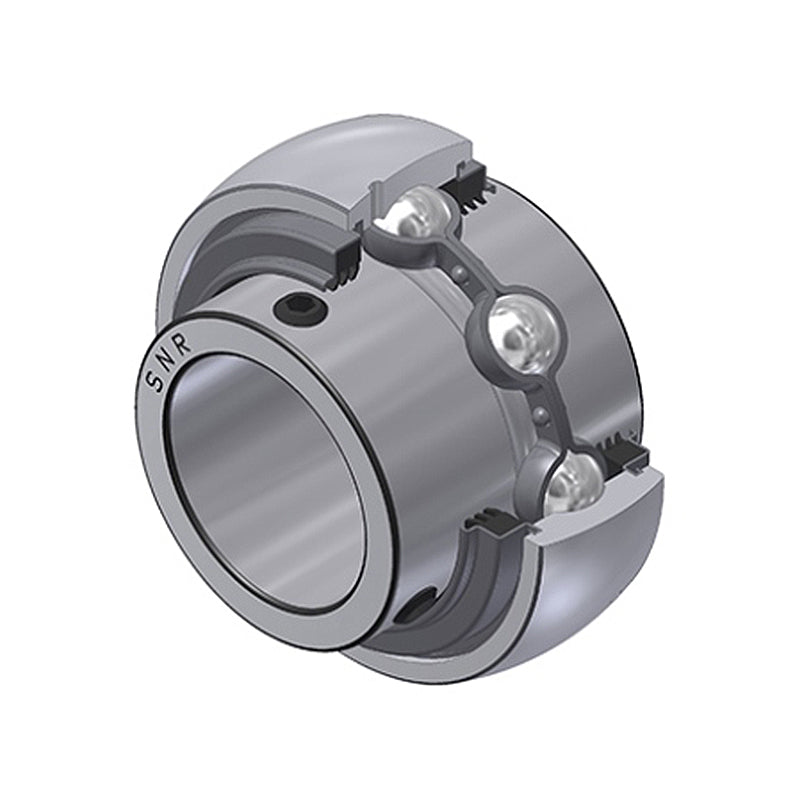 SNR UC216-51G2L3 Imperial Full Width Spherical Outer Bearing Insert 3-3/16 inch Bore 140mm Outside Diameter with Grub Screws and Triple Lip Seals - Allow 2-3 Days