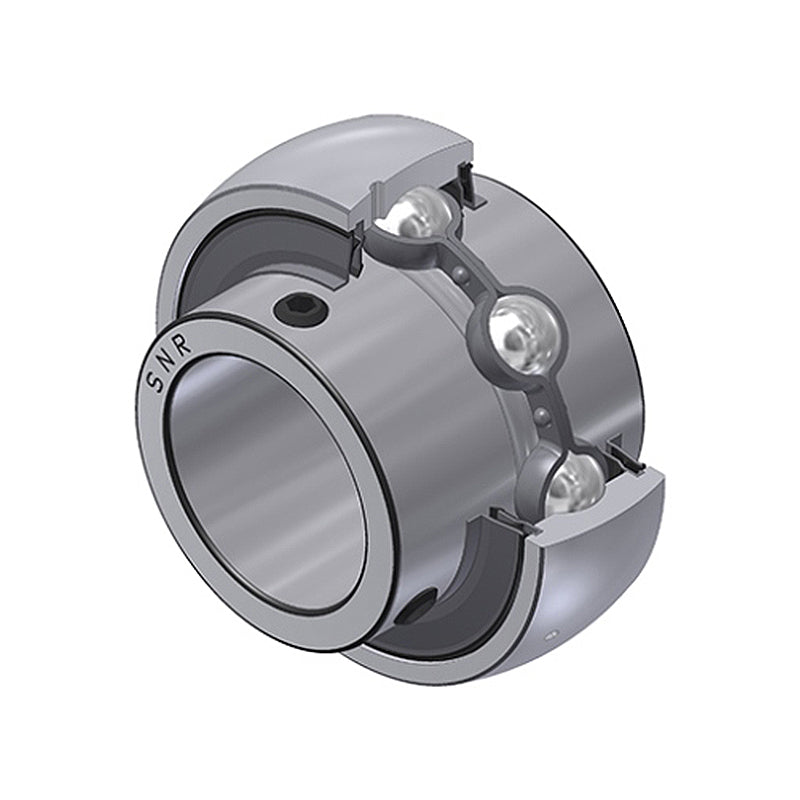 SNR UC209G2L4 Metric Full Width Spherical Outer Bearing Insert 45mm Bore 85mm Outside Diameter with Grub Screws and Multi Lip Seals - Allow 2-3 Days