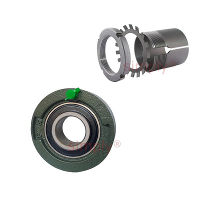 UKC211/HE2311 Imperial Cast Iron Medium Duty Cartridge Unit with Adaptor Sleeve Mounted and 2 inch Bore Insert 4.9213 inch Outside Dia