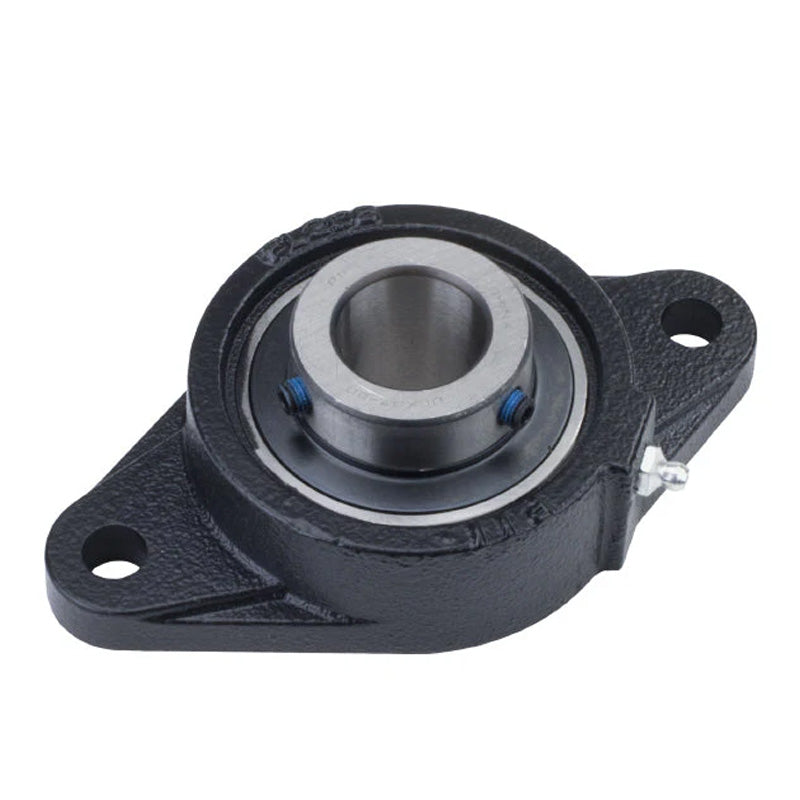 UCFLX05 Metric Two Bolt Oval Cast Iron Housing with 25mm Bore Insert