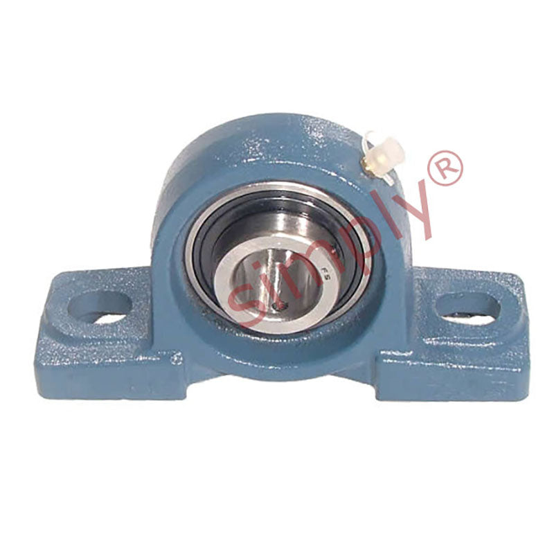 UCP202 Metric Cast Iron Two Bolt Pillow / Plummer Block Housing with 15mm Bore Insert 