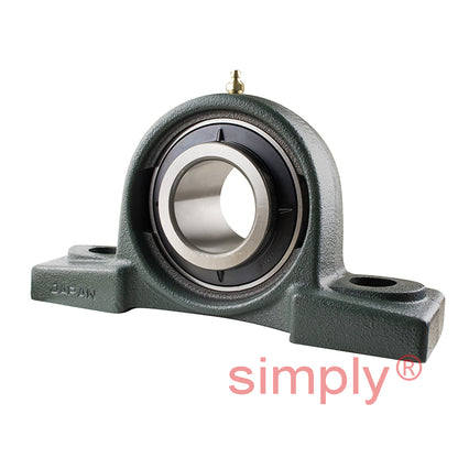 NTN UCPX11D1 Metric Cast Iron Two Bolt Pillow / Plummer Block Housing with 55mm Bore Insert