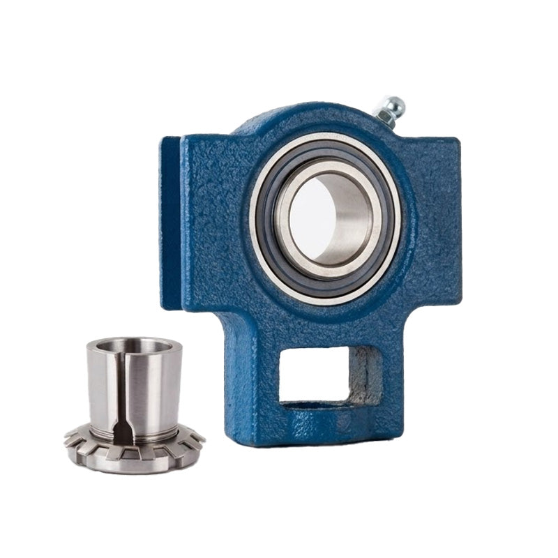 UKT211/H2311 Metric Cast Iron Take Up Unit Housing Insert and Adaptor Sleeve Fits 50mm Shaft