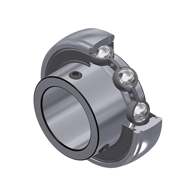 SNR US205G1N Metric Flatback Grooved Spherical Outer Agricultural Bearing Insert 25mm Bore 52mm Outside Diameter with Grub Screws - Allow 2-3 Days