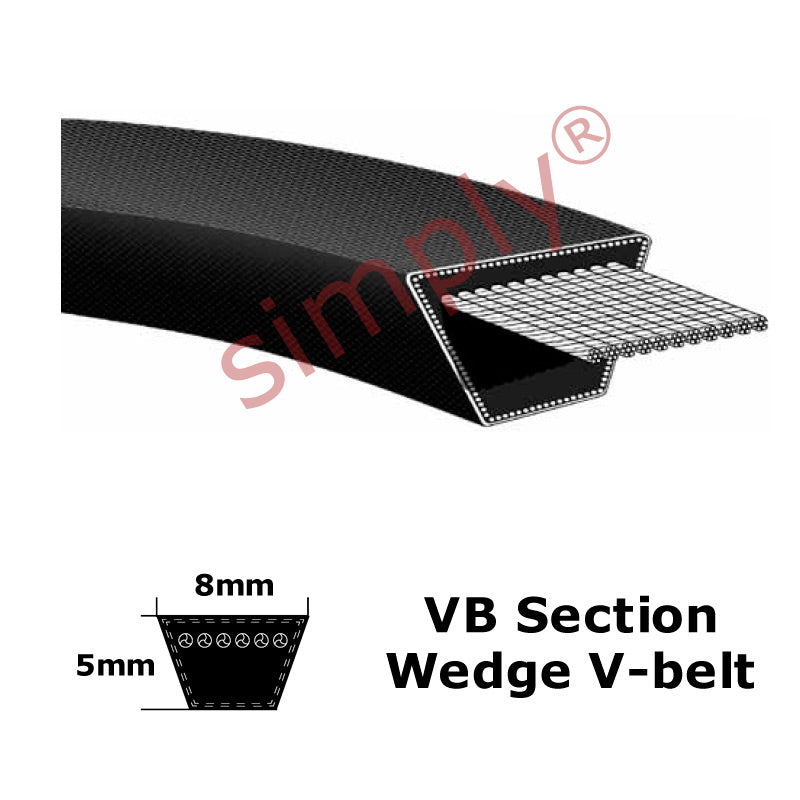 Optibelt VB-8x950-Li Raw Edge Classical 8mm Wide 5mm Deep V-Belt