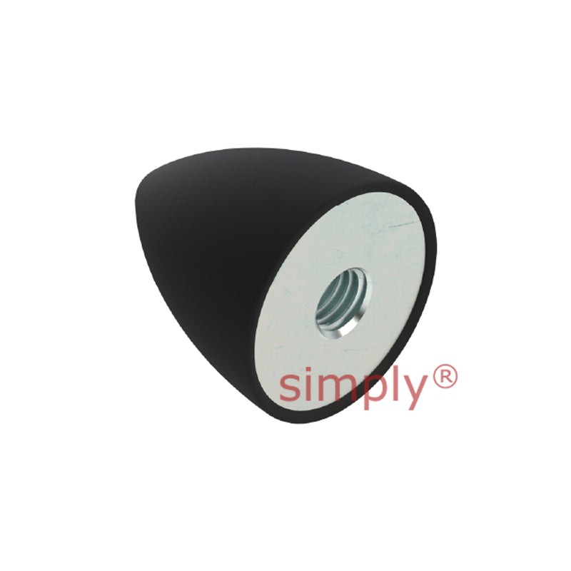 High-Performance Female Rubber Cone Bump Stop 20x24mm M6 Thread