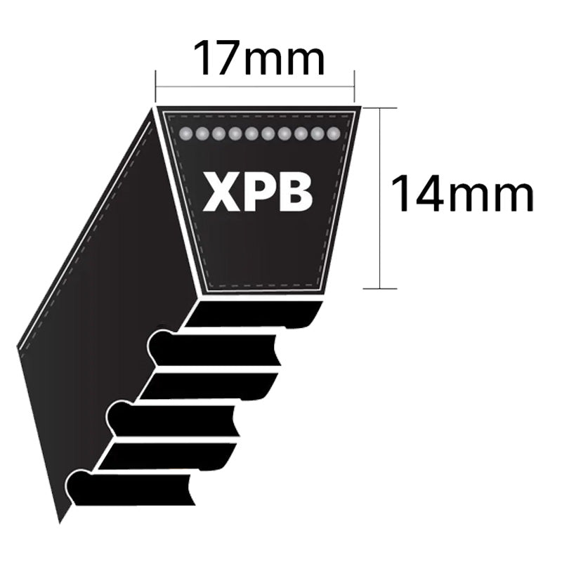 XPB1410 Gates Quad Power 4 XPB-Section Cogged V-Belt (Uniset Match)