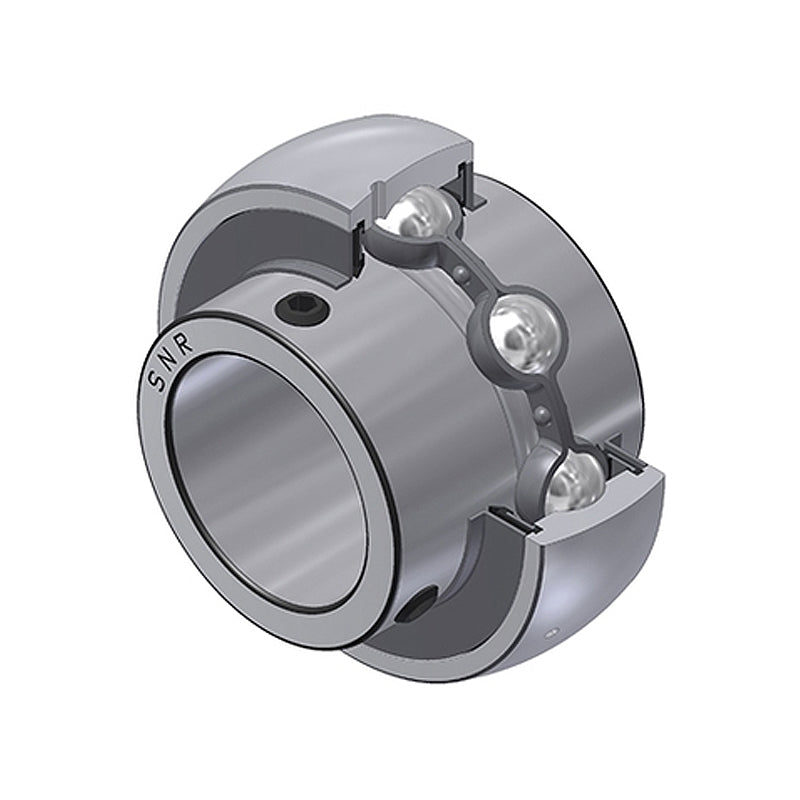 SNR ZUC204-12FG Imperial Full Width Spherical Outer Food Safe Bearing Insert 3/4 inch Bore 47mm Outside Diameter with Grub Screws - Allow 2-3 Days